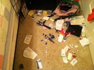 This is what happens when a 30lb Welsh Corgi decides to emotionally eat. 