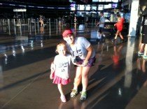 Running the Fun Run with my niece
